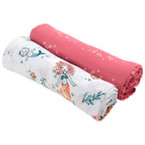 Muslin Swaddle Blanket Set Oh So Soft Mermaid + Bubbles - HoneyBug 