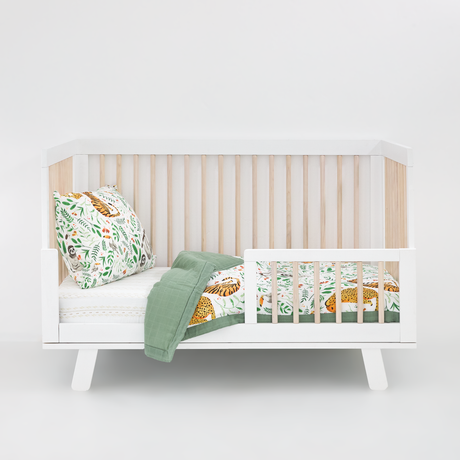 Cotton Muslin Toddler Bedding 3 Piece Set - Mighty Jungle - HoneyBug 