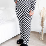 WOMEN'S PAJAMA SET- B+W Check Ribbed - HoneyBug 