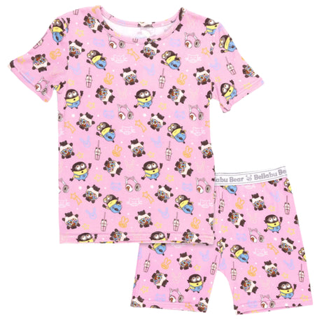Despicable Me 4: Minions Always Popping Bamboo Kids Pajama Short Set - HoneyBug 