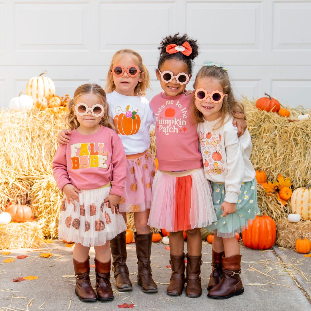 Take Me To The Pumpkin Patch Sweatshirt - Dusty Rose