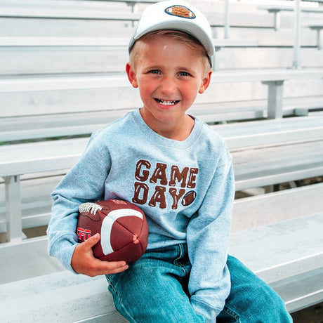 Football Patch Trucker Hat - Gray/White