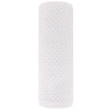 Cotton Muslin Swaddle Blanket - Pink Pin Dot