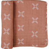 Just Peachy Muslin Swaddle Blanket - HoneyBug 