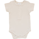 Vanilla Organic Cotton Ribbed Snap Bodysuit - HoneyBug 