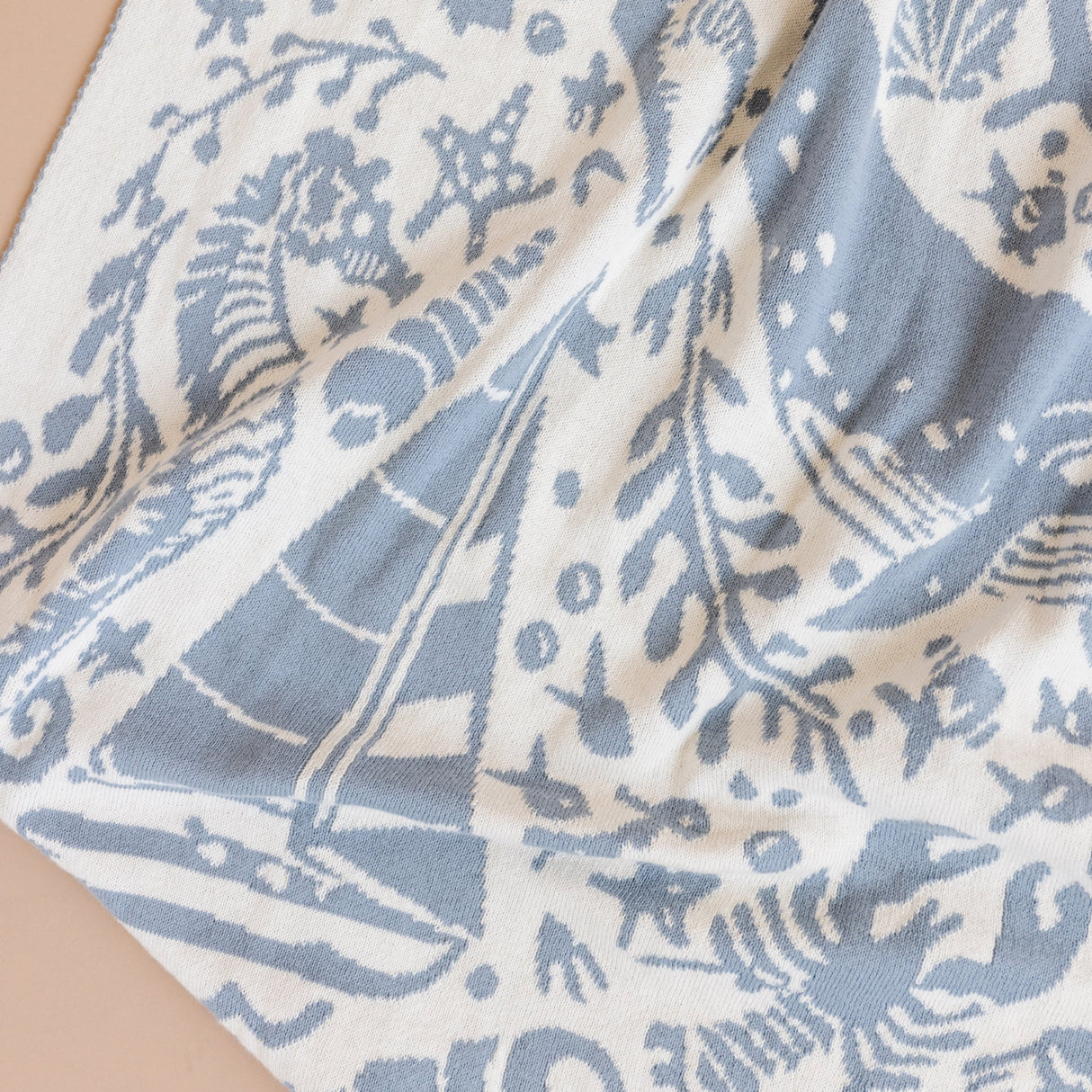 Organic Cotton Blanket Nautical - HoneyBug 