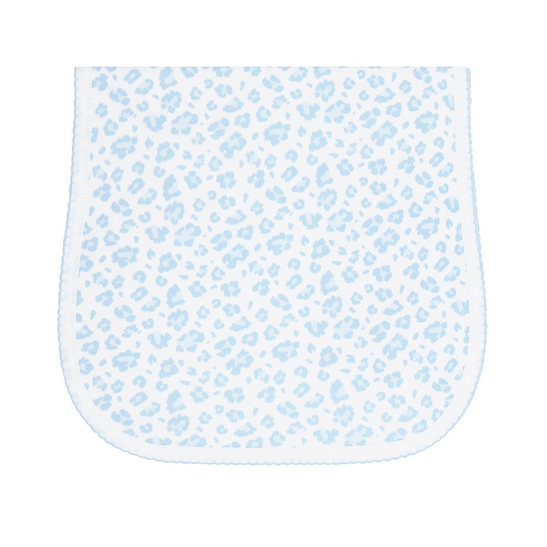 Blue Cheetah Print Burp Cloth