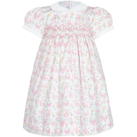 Butterflies Print Smocked Dress - HoneyBug 