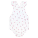 Pink Heart Print Ruffle Bubble - HoneyBug 