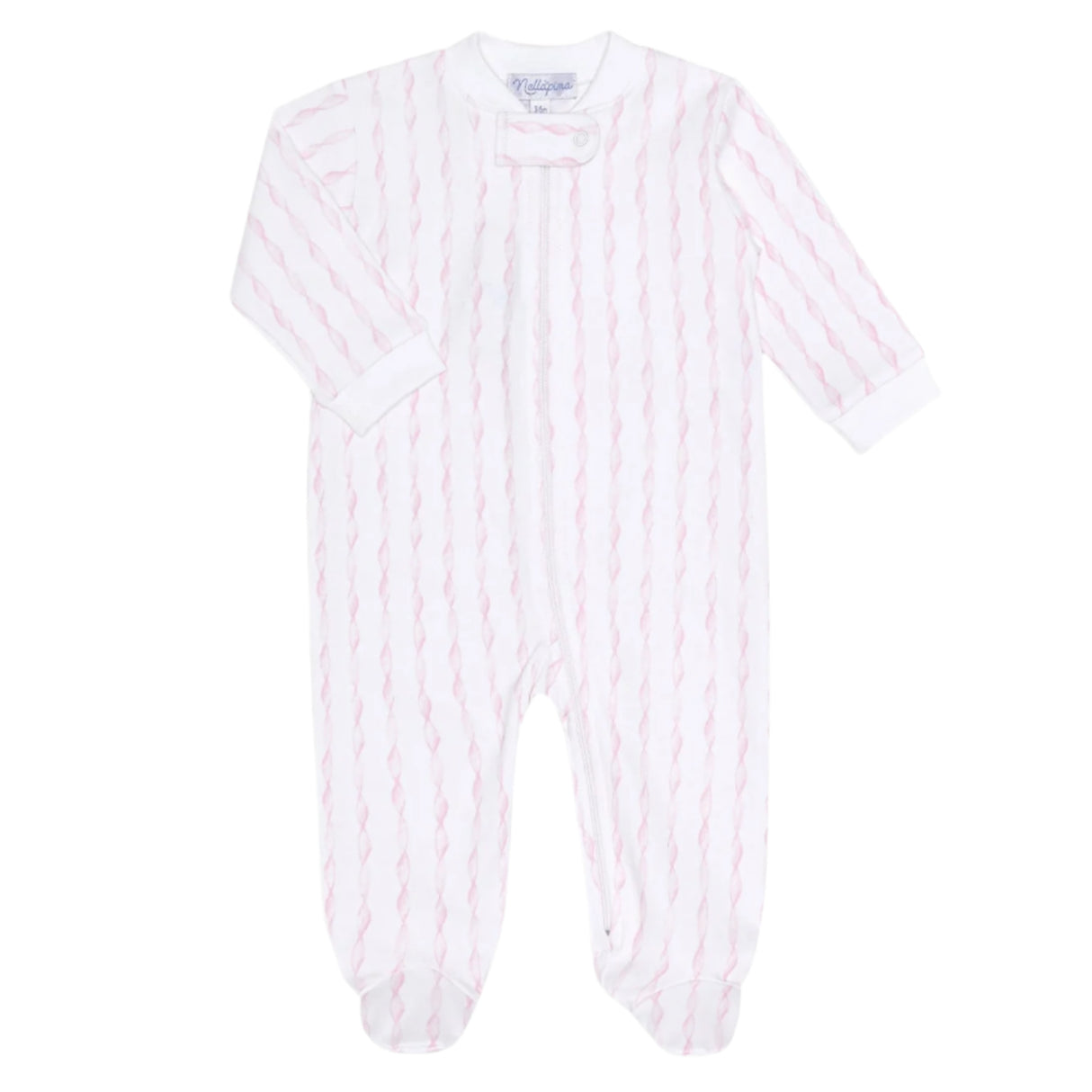 Pink Twirls Zipper Footie - HoneyBug 