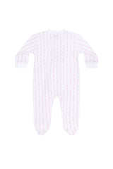 Pink Twirls Zipper Footie - HoneyBug 