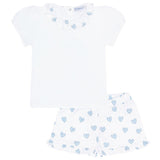 Blue Heart Short Set - HoneyBug 
