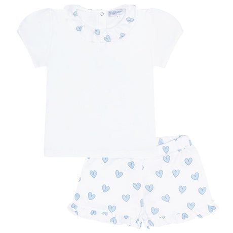 Blue Heart Short Set - HoneyBug 