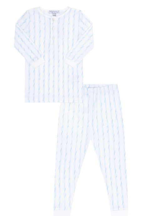 Blue Twirls Pajamas - HoneyBug 