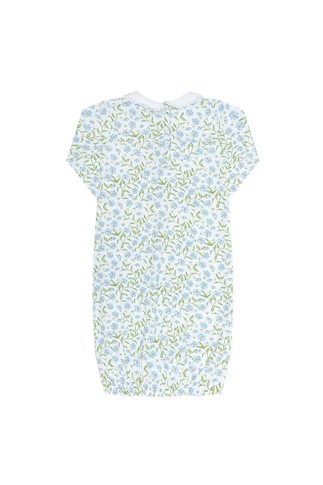 Blue Vines Print Gown - HoneyBug 