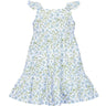 Blue Vines Woven Summer Dress - HoneyBug 