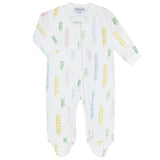 Spirals Print Zipper Footie - HoneyBug 