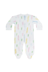 Spirals Print Zipper Footie - HoneyBug 