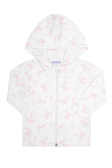 Charming Bows Print Jacquard Jacket - HoneyBug 