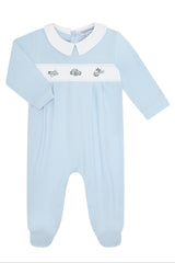 Mini Voyages Embroidery Footie - HoneyBug 