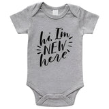Hi I'm New Here Organic Baby Bodysuit - HoneyBug 