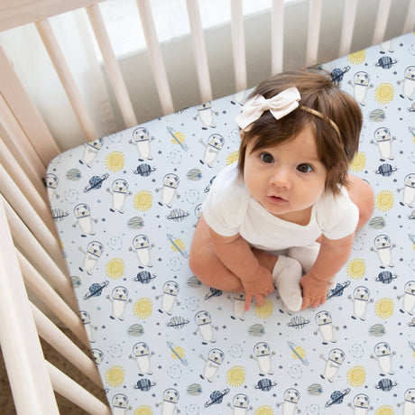 Organic Crib Sheet - Space Bears