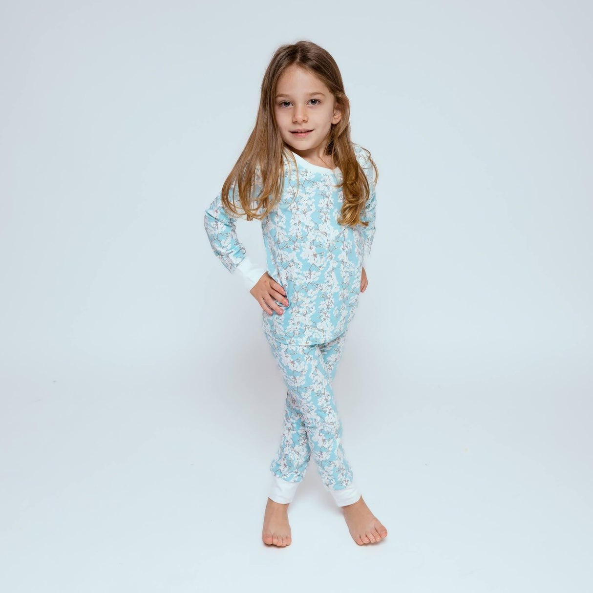 Organic Kids Pajamas - Cherry Blossoms