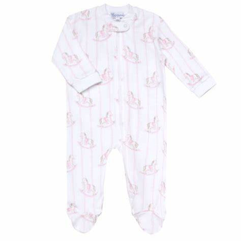 Pink Rocking Horse Footie - HoneyBug 