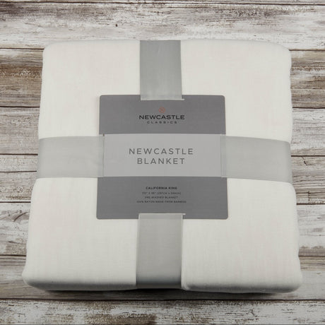 Pristine White Oversized King Luxury Bamboo Muslin Bed Blanket