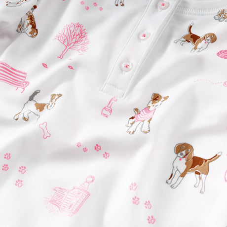 Pink Pawprints in the Park Onesie + Hat