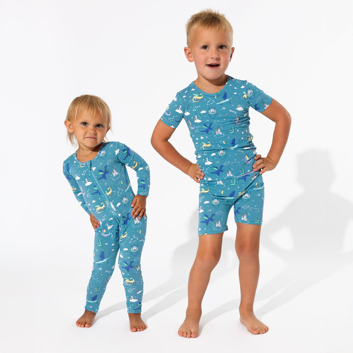 Dragon Dreams Bamboo Kids Pajama Short Set - HoneyBug 
