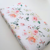Changing Pad Cover - Peach Floral - HoneyBug 