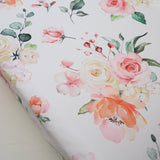 Changing Pad Cover - Peach Floral - HoneyBug 