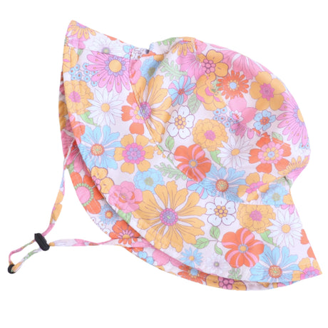 Baby & Kids Sun Hat - Retro Floral - HoneyBug 