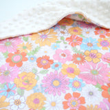 Baby & Toddler Minky Blanket - Retro Floral - HoneyBug 