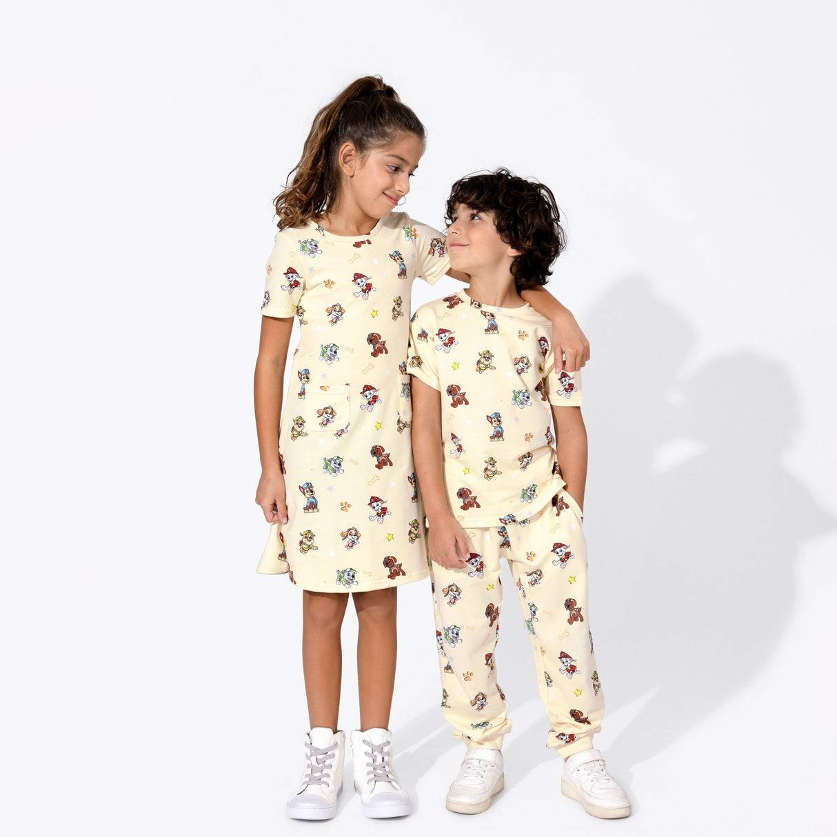 PAW Patrol: Classic Bamboo Terry Daywear Girls' Short Sleeve Dress - HoneyBug 