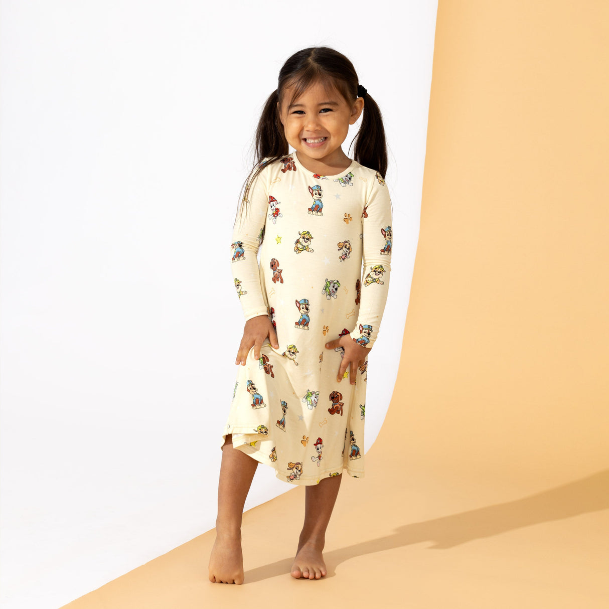 PAW Patrol: Classic Bamboo Girls' Long Sleeve Dress - HoneyBug 