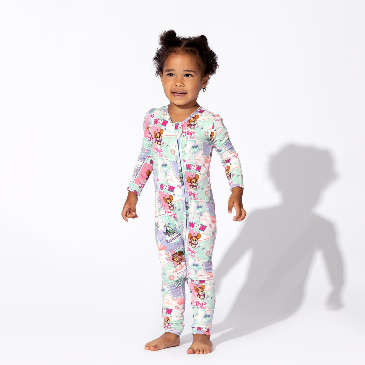 PAW Patrol: Comic Girl Pups Bamboo Convertible Footie - HoneyBug 
