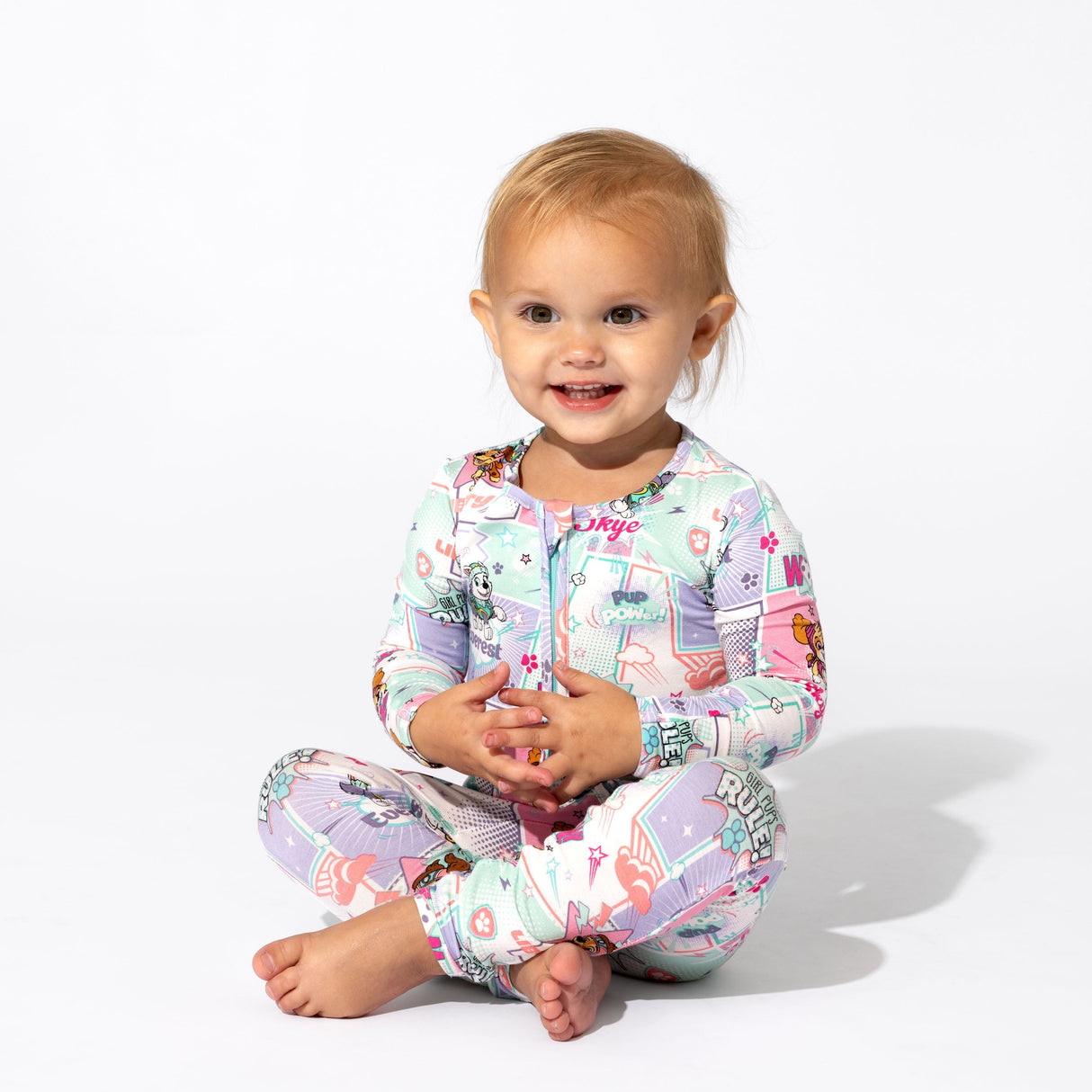 PAW Patrol: Comic Girl Pups Bamboo Convertible Footie - HoneyBug 