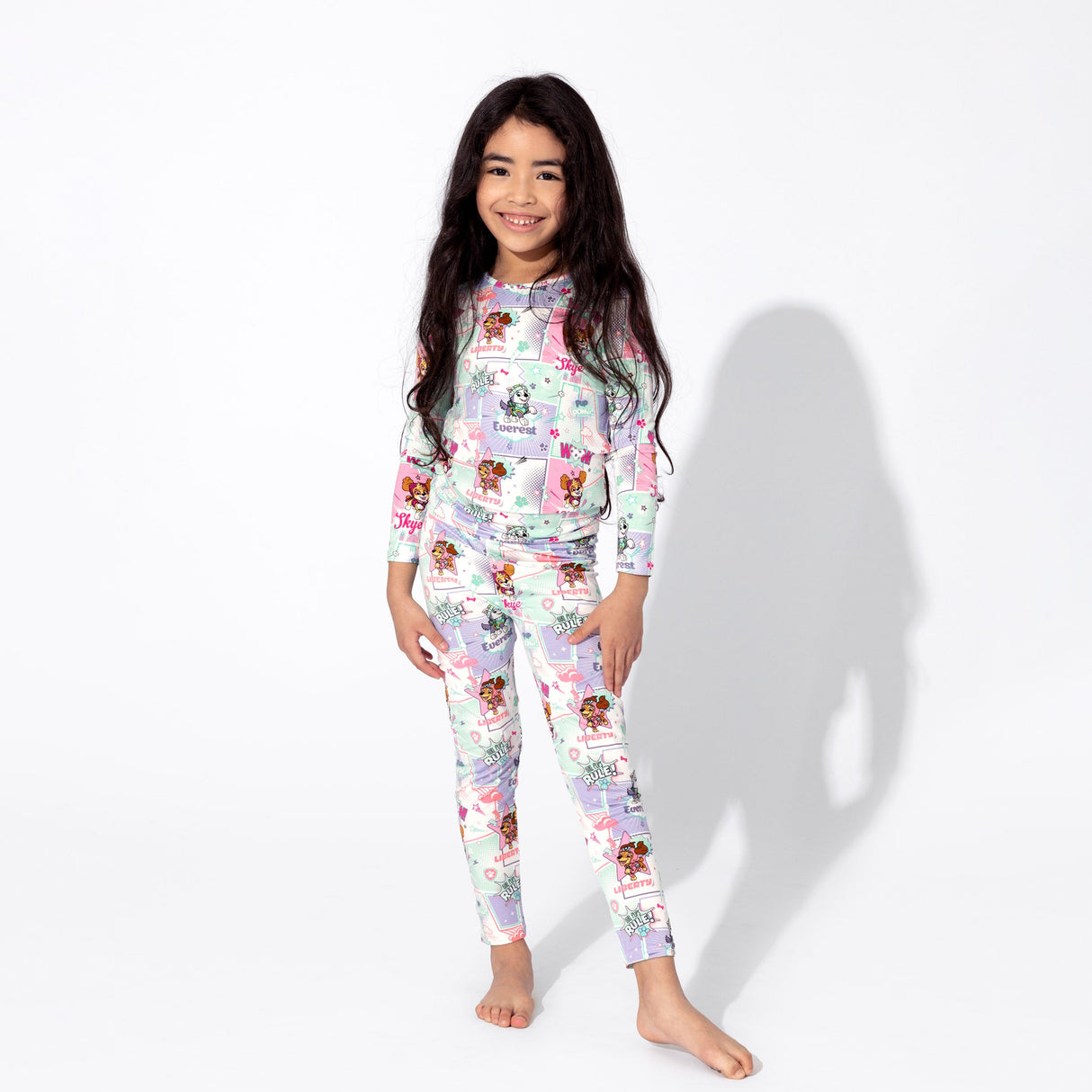 PAW Patrol: Comic Girl Pups Bamboo Kids Pajamas - HoneyBug 