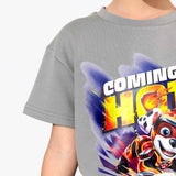 PAW Patrol: The Mighty Movie Marshall Stormy Grey Bamboo Terry Kids Oversized T-Shirt - HoneyBug 