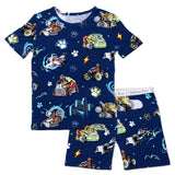 PAW Patrol: The Mighty Movie - Mighty Vehicles Bamboo Kids Pajama Short Set - HoneyBug 