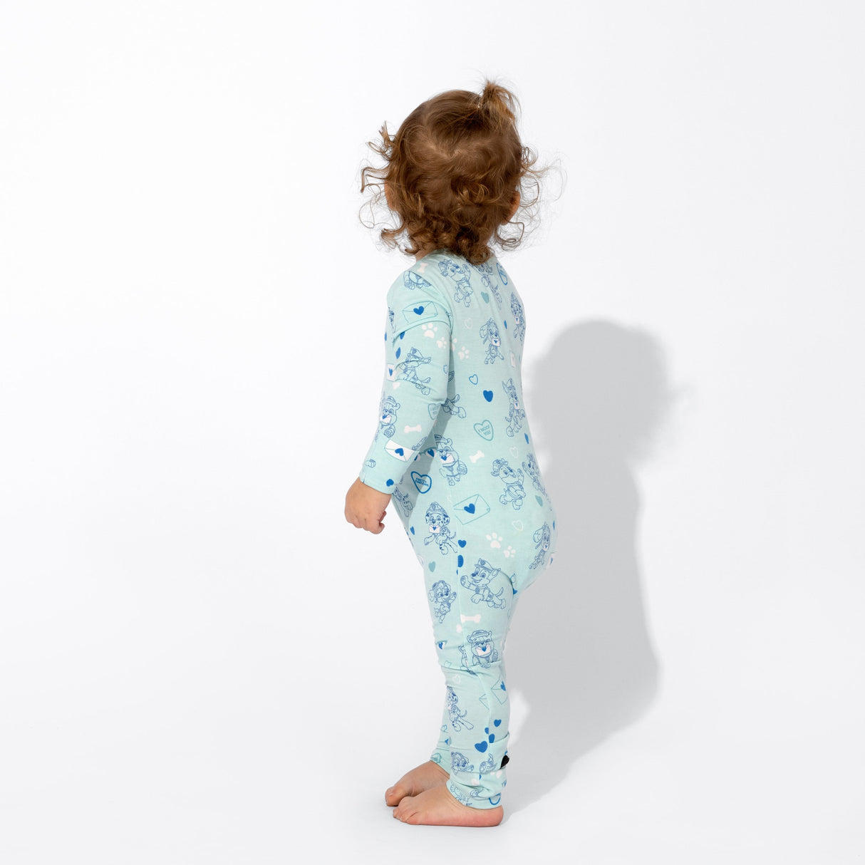 Sweet Hearts Blue Bamboo Convertible Footie - HoneyBug 