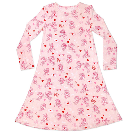 PAW Patrol: Pretty PAWSOME Pink Bamboo Girls' Long Sleeve Dress - HoneyBug 