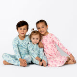 Sweet Hearts Blue Bamboo Convertible Footie - HoneyBug 