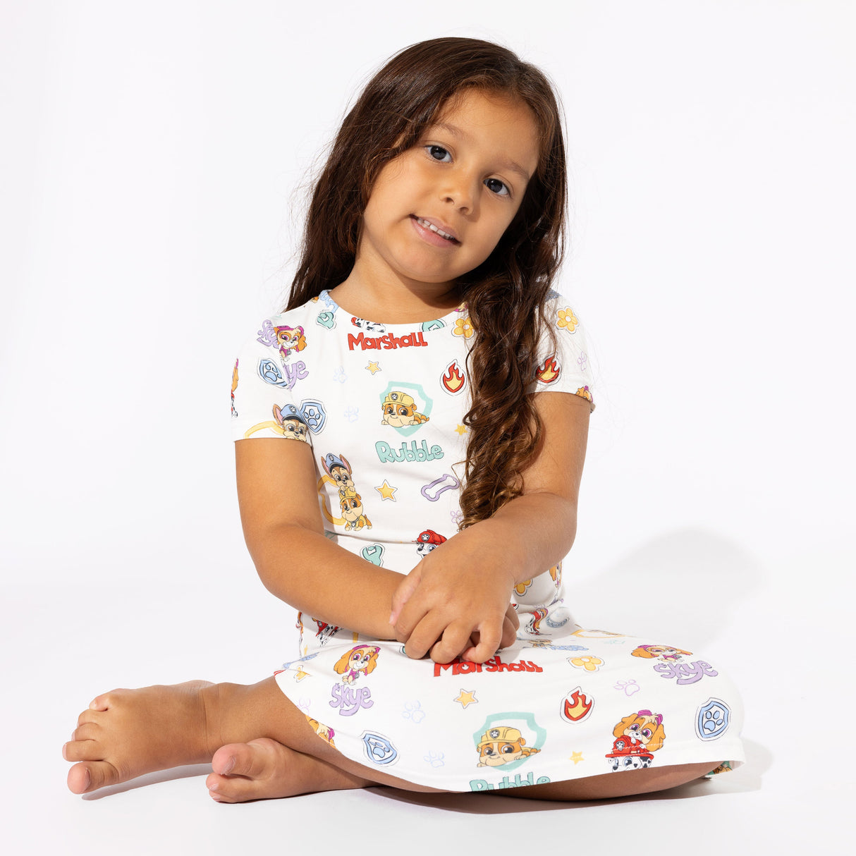 PAW Patrol: Playful Pups Bamboo Girls' Short Sleeve Dress - HoneyBug 