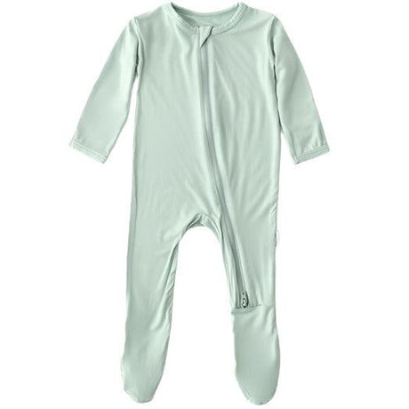 Sage Zippered Footie - HoneyBug 