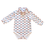 Red Cobra Car Turtleneck Onesie - HoneyBug 