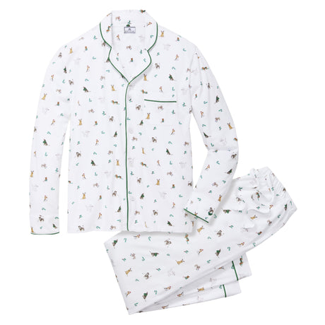 Men's Pima Pajama Set in Jingle Paws - HoneyBug 
