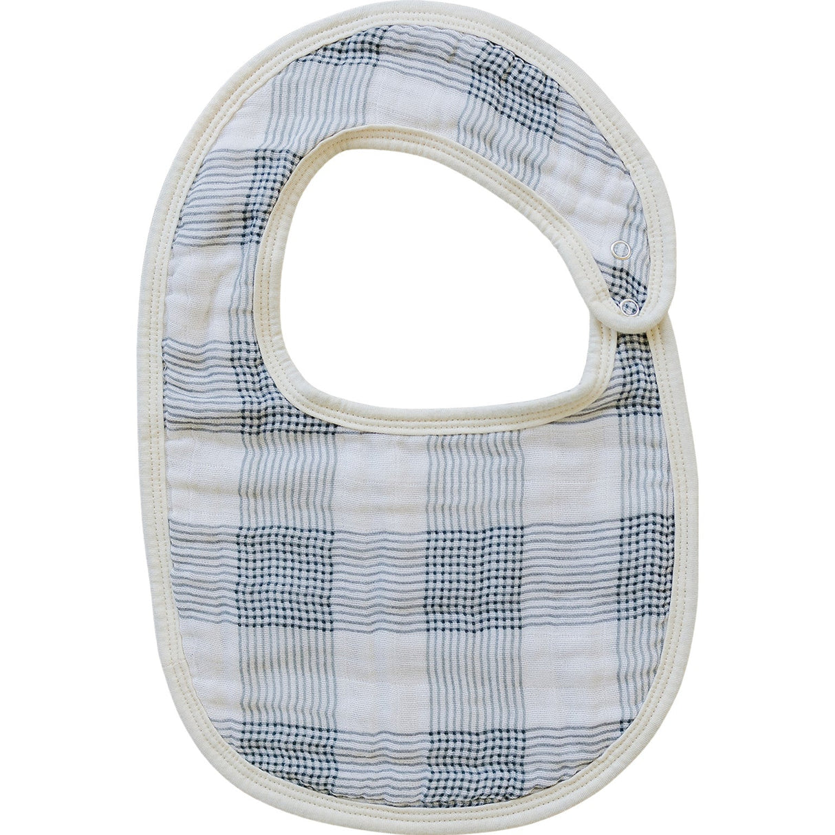 Coastal Plaid Classic Muslin Bib - HoneyBug 